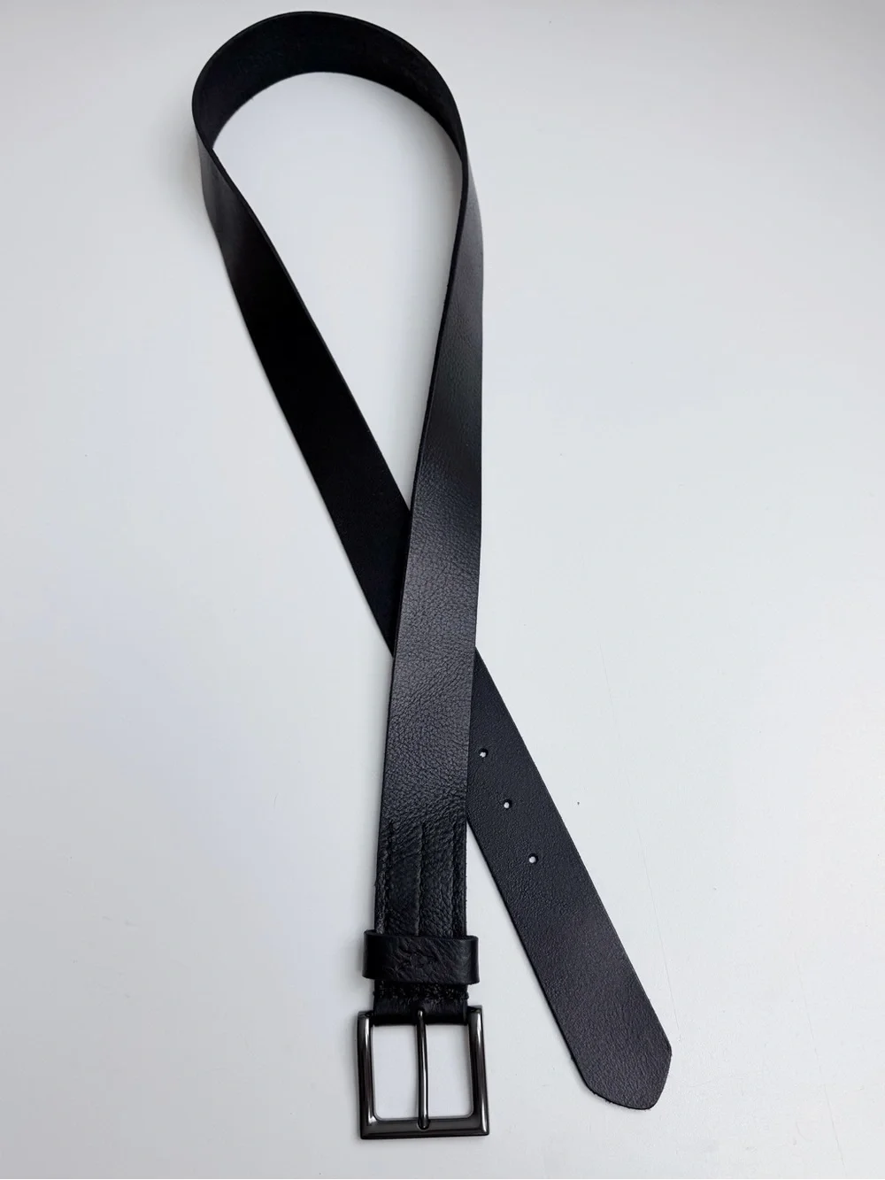 All Saints Men’s Black Leather Belt Size 40